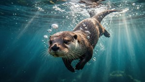 Diving Otter