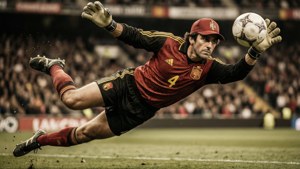 Diving Save in Sepia