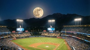 Dodger Stadium Full Moon