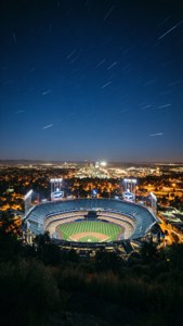 Dodger Stadium Night City
