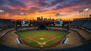 Dodger Stadium Sunset Panorama