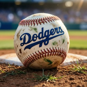 Dodgers Baseball Close-Up