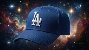 Dodgers Cap in Space