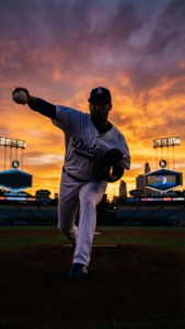 Dodgers Pitcher Silhouette