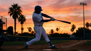 Dodgers Silhouette at Sunset