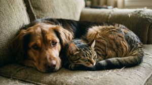 Dog and Cat Nap