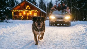 Dog Greets Arriving Car