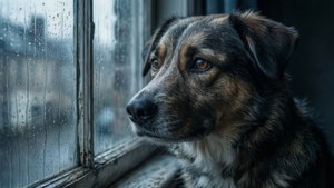 Dog Looking Out Window
