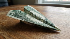 Dollar Paper Plane