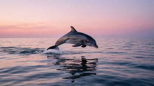 Dolphin Leap at Dusk