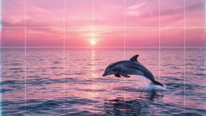 Dolphin Sunset Wave