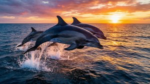 Dolphins at Dusk
