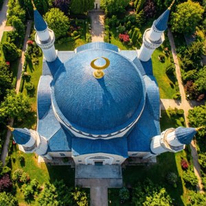 Dome and Gardens Aerial