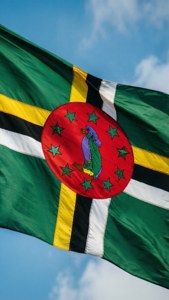 Dominica Flag Waving