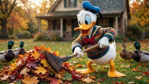 Donald's Leaf Raking
