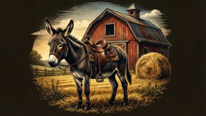 Donkey with Saddle