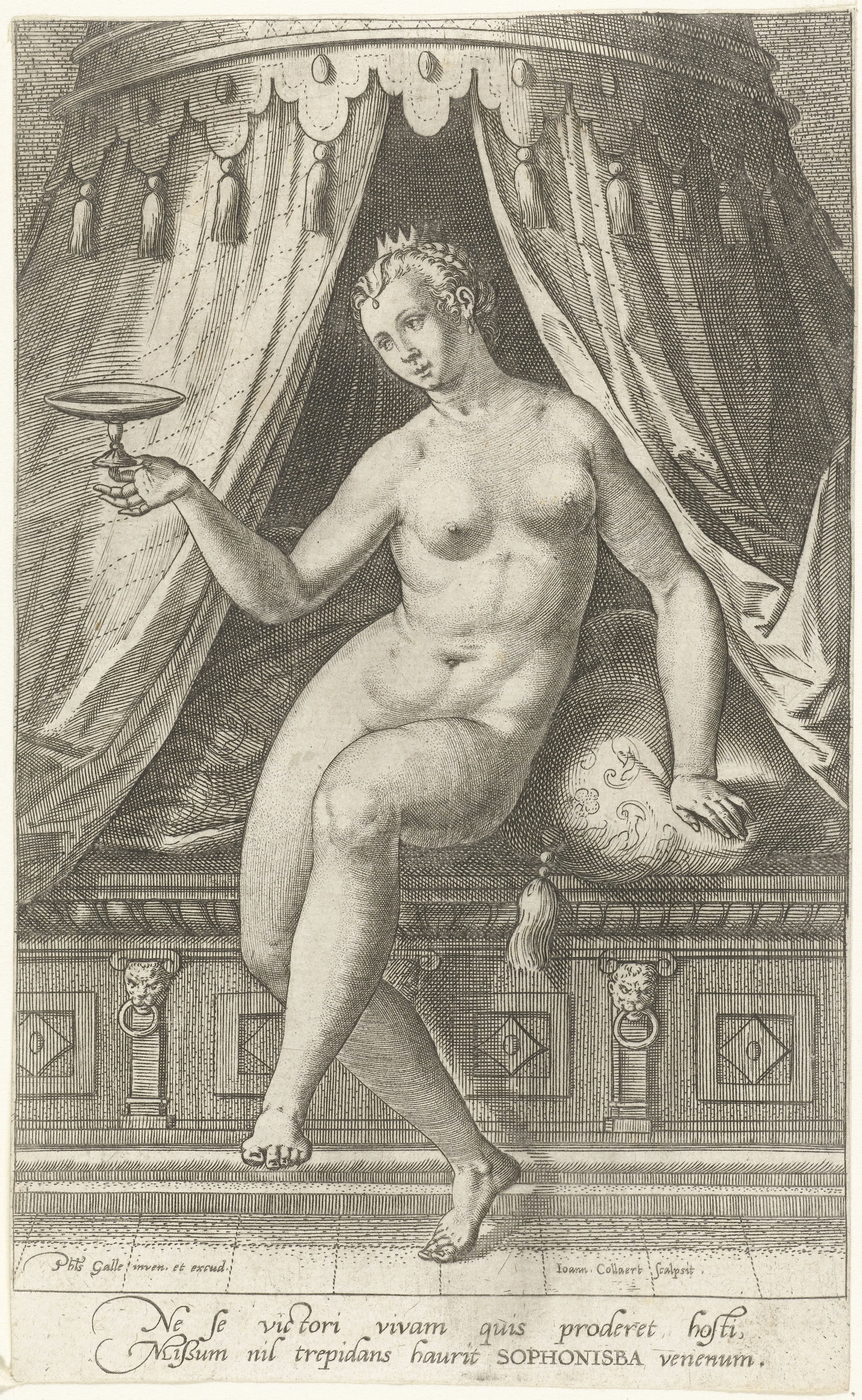 Dood van Sophonisba by Jan Collaert (II)