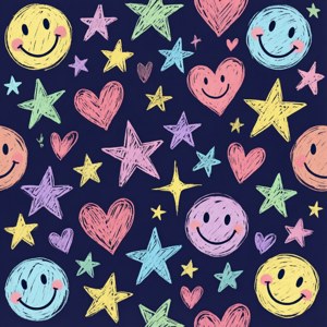 Doodle Smiles Pattern