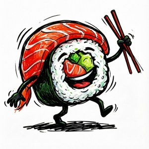Doodle Sushi Dance