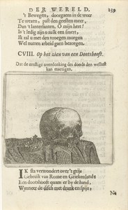 Doodshoofd op een tafel