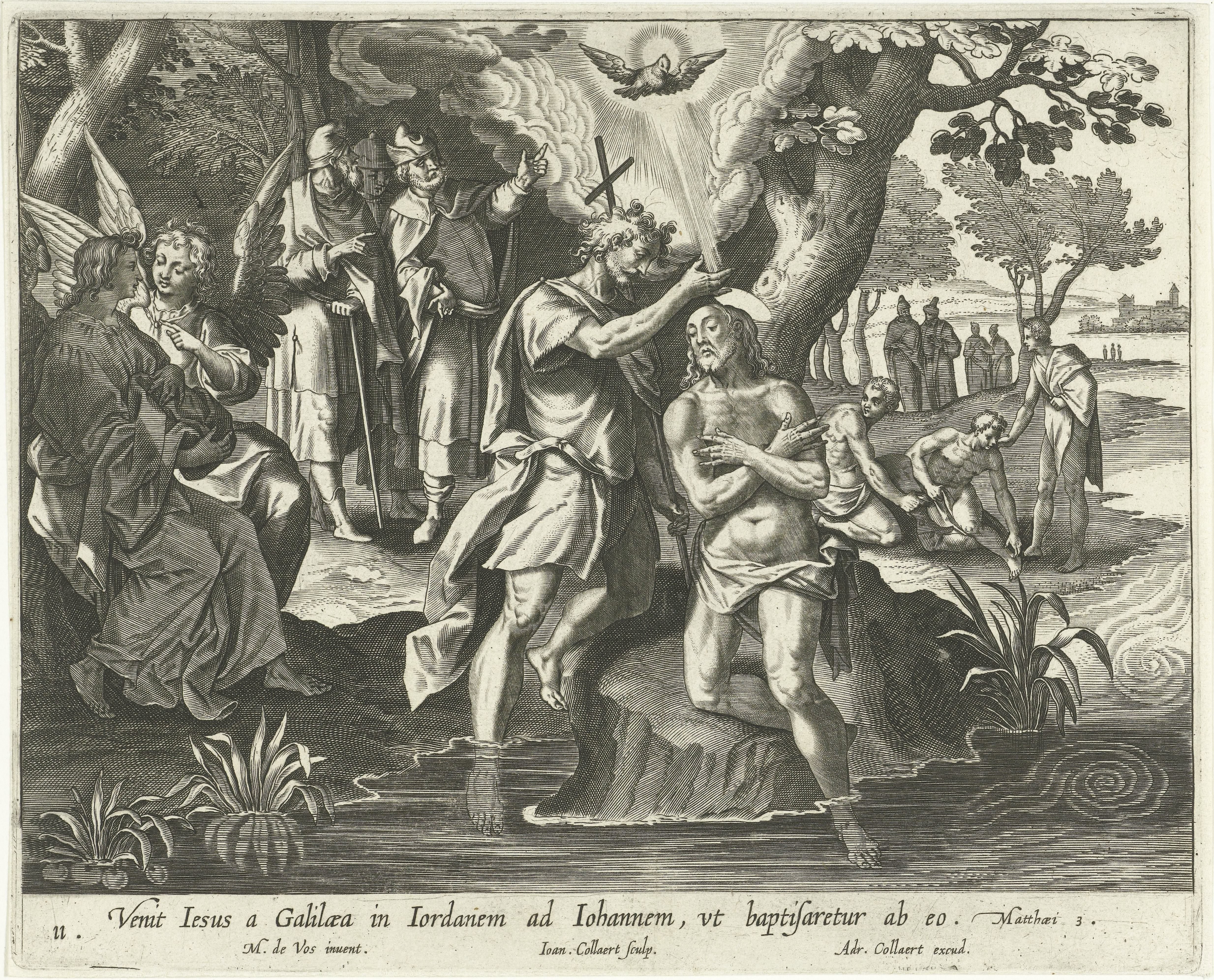 Doop van Christus by Jan Collaert (II)