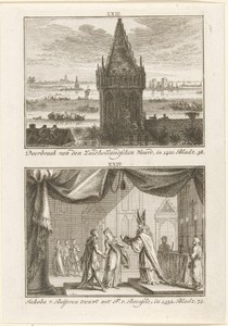 Doorbraak van de Zuidhollandse Waard, 1421, en huwelijk van Jacoba van Beieren en Frank van Borselen, 1434