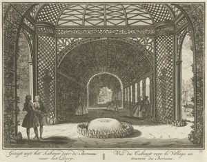 Doorkijk door de berceau in de tuin van Huis ter Meer te Maarssen