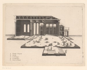 Doorsnede van de tempel van Augustus in Rome