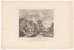 Dorpsfeest met dansend gezelschap
