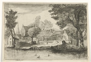 Dorpsgezicht aan het water