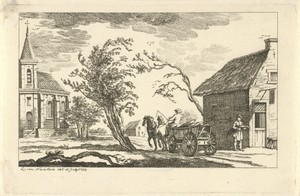 Dorpsgezicht met kerk