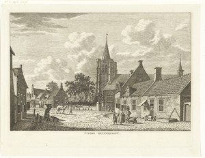 Dorpsgezicht met kerk te Heinkeszand