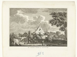 Dorpsgezicht met poort te Hattem