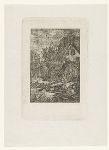 Dorpsgezicht met rivier
