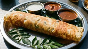 Dosa Platter with Chutneys