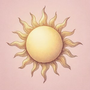 Dotted Sun Outline