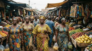 Douala Market Bustle