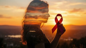 Double Exposure Sunset Ribbon