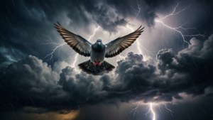 Dove Emerging From Storm