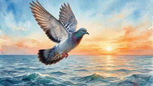 Dove Over Sea
