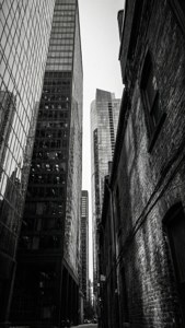 Downtown Contrast in Black and White