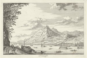 Drachenfels, gezien vanaf de Rijn
