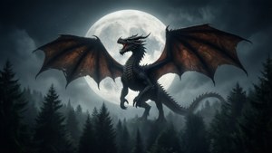 Dragon and Moon