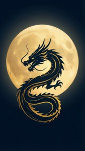 Dragon and Moon