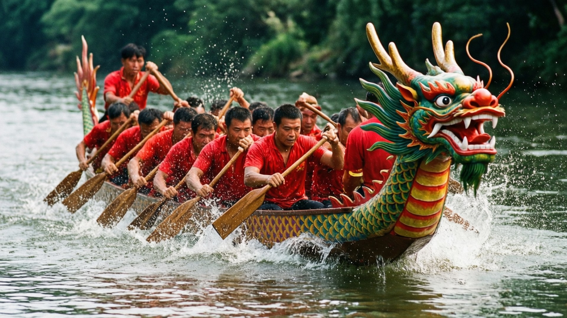 Dragon Boat Race by Wallpapers.art Studio