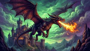 Dragon Castle Vector