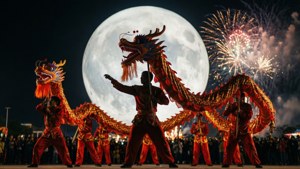 Dragon Dance at Moonlight