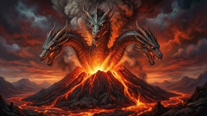 Dragon from Volcano