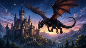 Dragon Over Castle