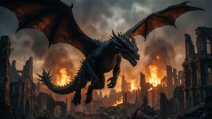Dragon Over Ruins